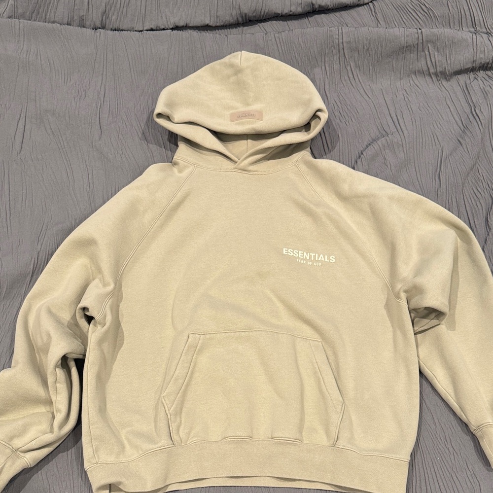 Fear of God Essentials Hoodie - Men's Medium - Light Green / Sage